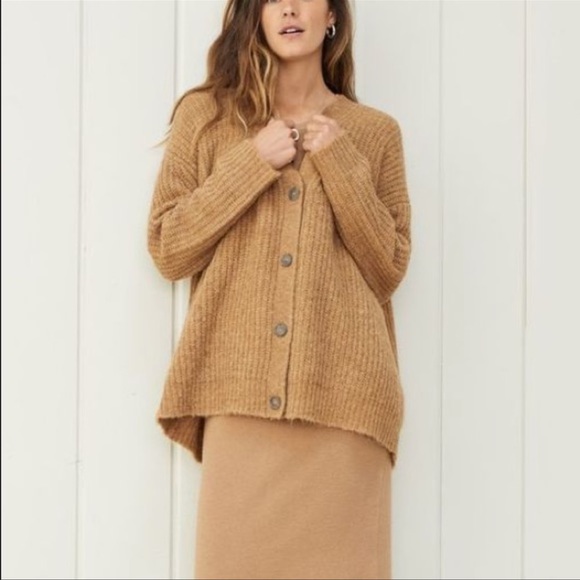 Jenni Kayne Sweaters - Jenni Kayne Cocoon Cardigan Apricot Size Small